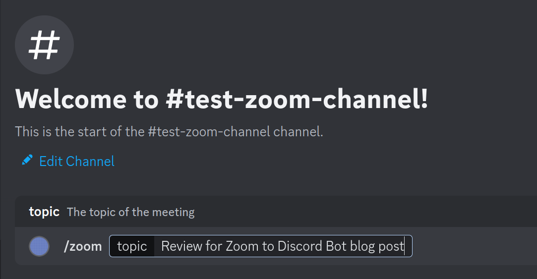 Creating a Zoom meeting to review this blog post