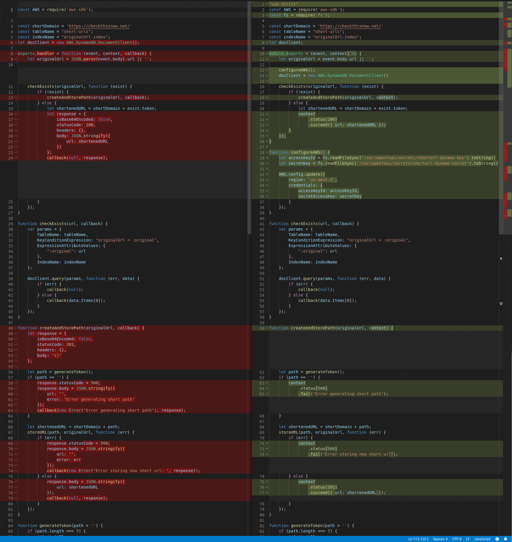 Function Code Diff